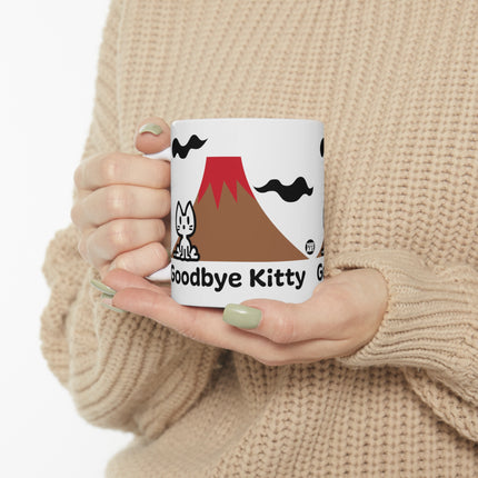 Goodbye Kitty Volcano Ceramic Mug