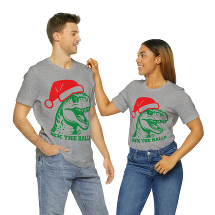 Rex The Halls T-Rex Christmas Unisex Tee