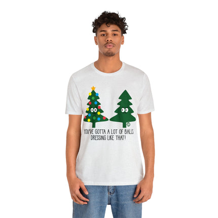 Whole Lotta Balls Christmas Tree Unisex Tee