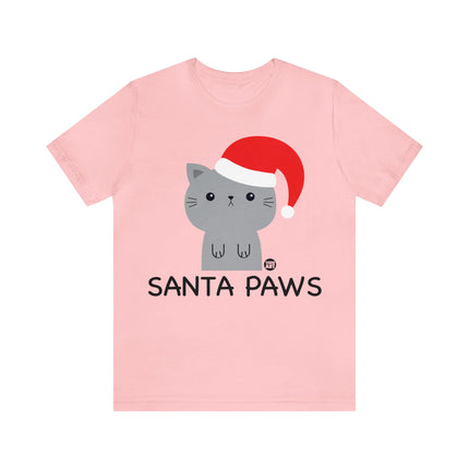 Santa Paws Cat Christmas Unisex Tee