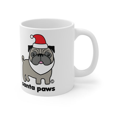 Santa Paws Pug Christmas Ceramic Mug