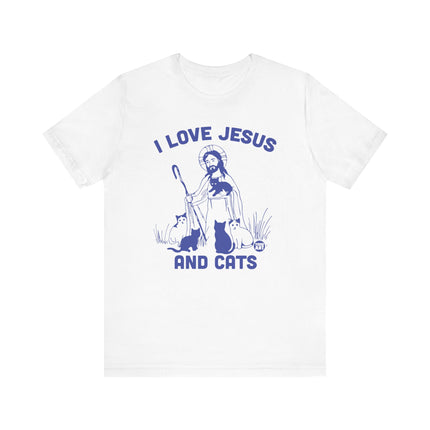 I Love Jesus and Cats Tee