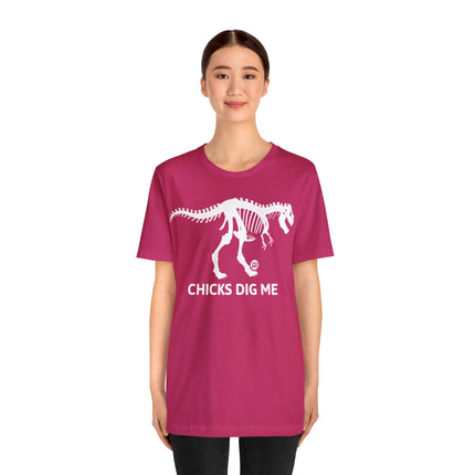 Chicks Dig Me Dinosaur Unisex Tee
