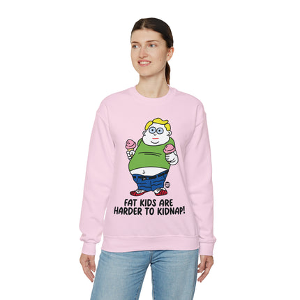 Fat Kids Are Harder to Kidnap Crewneck Sweatshirt