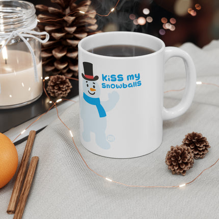 Kiss My Snowballs Snowman Ceramic Mug