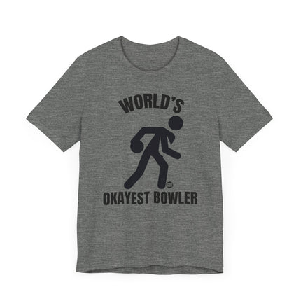 Funny "World's Okayest Bowler" Tee Shirt