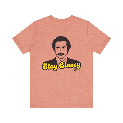 Funny "Stay Classy" Ron Burgandy Tee Shirt