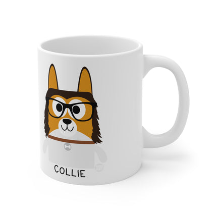 Bow Wow Meow Collie Ceramic Mug