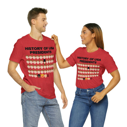 History of US Presidents Unisex Short Sleeve Tee