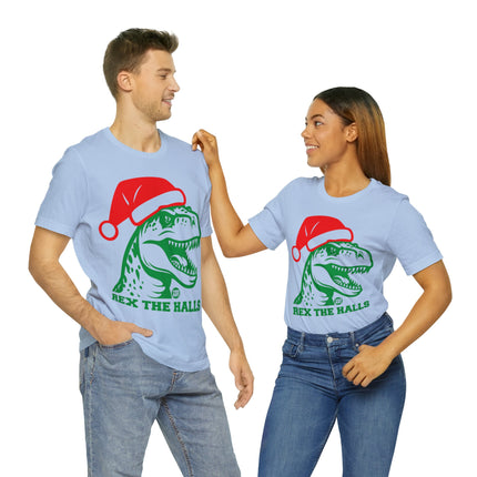 Rex The Halls T-Rex Christmas Unisex Tee