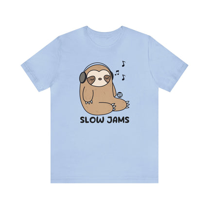 Sloth Slow Jams Headphone Unisex Tee