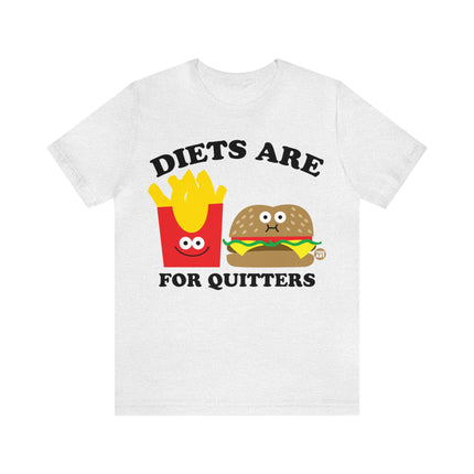 Diets Are For Quitters Burger and Fries Unisex Short Sleeve Tee