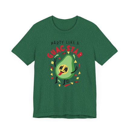 Funny "PARTY LIKE GUAC STAR" Tee Shirt