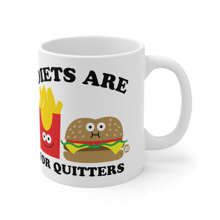 Diets Are For Quitters Burger and Fries Ceramic Mug