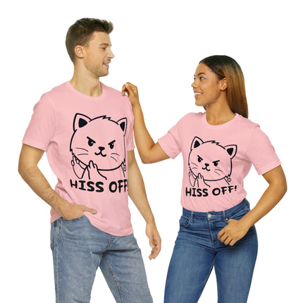 Hiss Off Cat Unisex Short Sleeve Tee