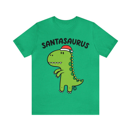 Santasaurus Dinosaur Christmas Unisex Tee