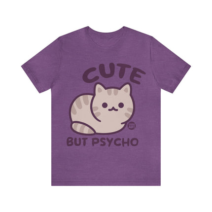 Cute But Psycho Cat Unisex Short Sleeve Tee