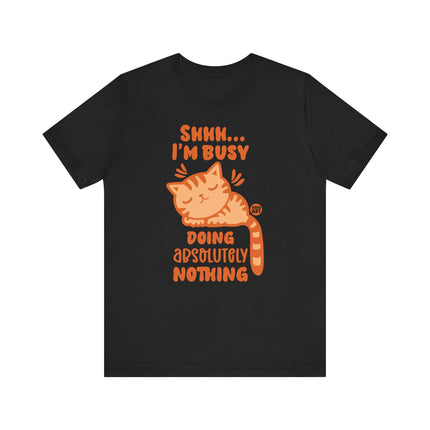 Busy Doing Nothing Tee, Funny Cat Tshirt