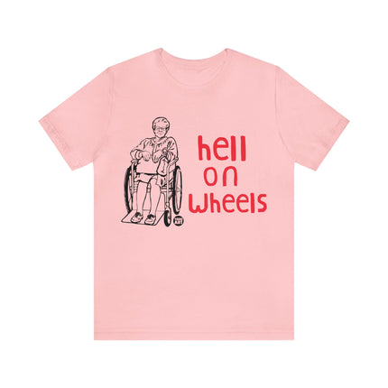 Hell On Wheels Old lady Unisex Short Sleeve Tee