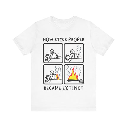 How Stick People Became Extinct Unisex Short Sleeve Tee