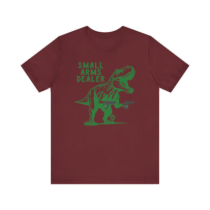 Funny "SMALL ARMS DEALER" Dino Tee Shirt