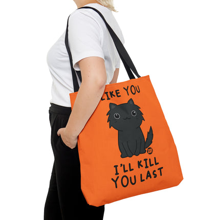 I Like You I'll Kill You Last Cat Tote Bag