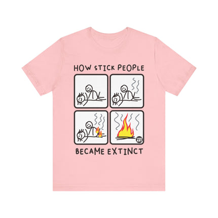 How Stick People Became Extinct Unisex Short Sleeve Tee