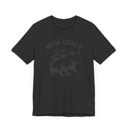 Cute "MOM GOALS" POSSUM Tee Shirt