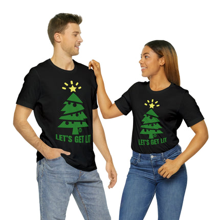 Let's Get Lit Xmas Tree Unisex Tee