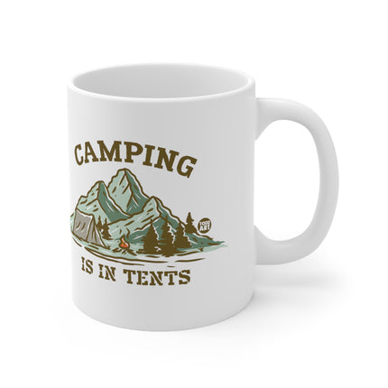 Camping in Tents Ceramic Mug