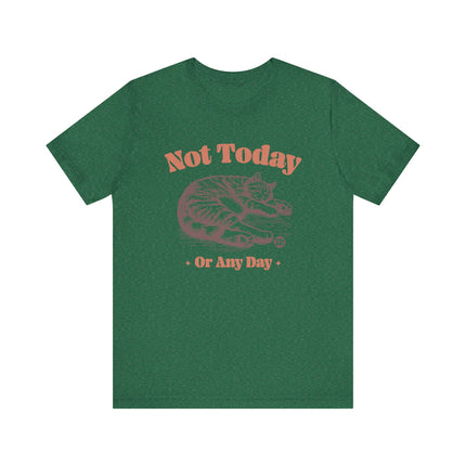 Funny "NOT TODAY OR ANY DAY" Cat Tee Shirt