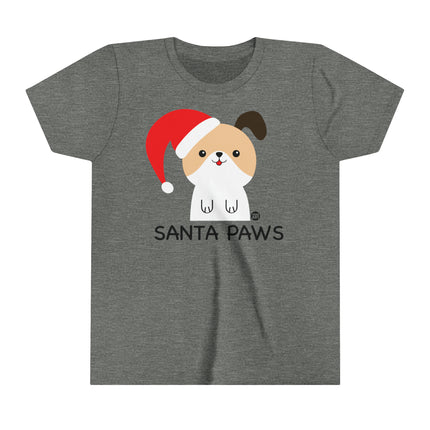 Santa Paws Dog Kids Short Sleeve Tee