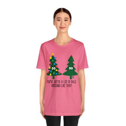 Whole Lotta Balls Christmas Tree Unisex Tee