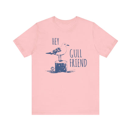 Hey Gull Friend Tee, Funny Seagull Pun Tshirt