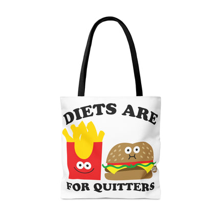 Diets Are For Quitters Burger and Fries Tote Bag