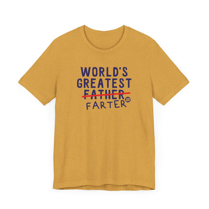 Funny "WORLD'S GREATEST FATHER FARTER" Tee Shirt