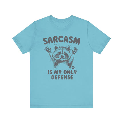 Sarcasm Is My Only Defense Raccoon Tee, Funny Sarcasm Raccoon Graphic Tshirt