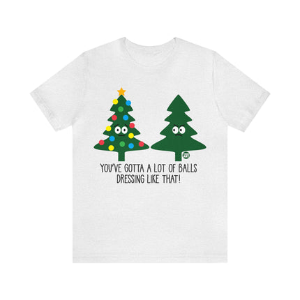 Whole Lotta Balls Christmas Tree Unisex Tee