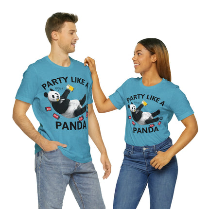 Party Like a Panda Unisex Short Sleeve Tee