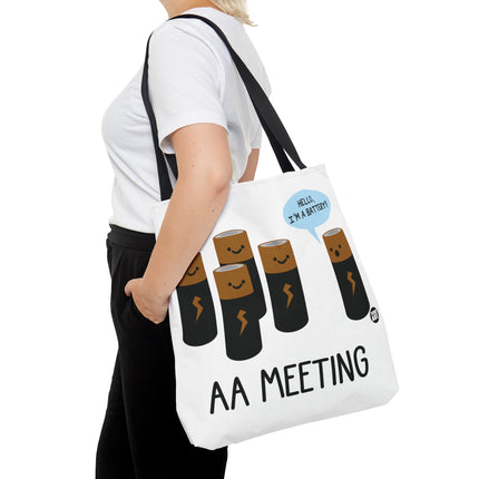 AA Meeting Battery Pun Tote Bag