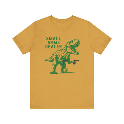 Funny "SMALL ARMS DEALER" Dino Tee Shirt