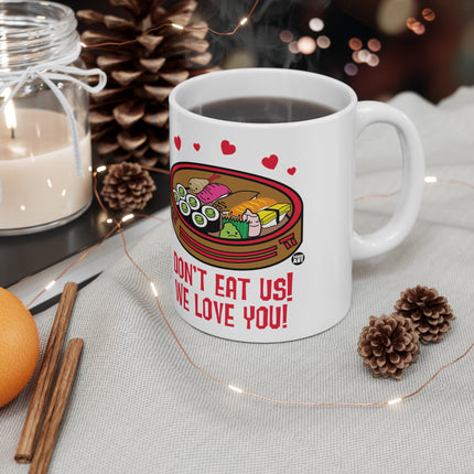 Don't Eat Us Sushi Ceramic Mug
