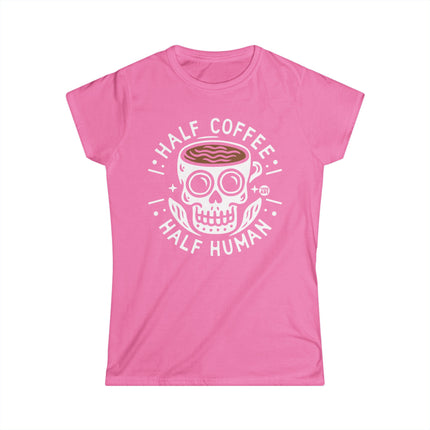 Half Coffee Half Human Women's Softstyle Tee