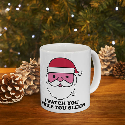 I Watch You Sleep Santa Ceramic Mug