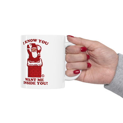 I Know You Want Me Inside You Santa Christmas Ceramic Mug