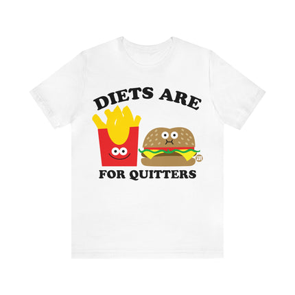 Diets Are For Quitters Burger and Fries Unisex Short Sleeve Tee