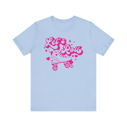 Let's Roll Roller Skate Retro Tee, Retro Roller Skate Tshirt