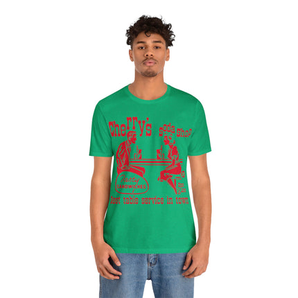 Retro Cherry's Soda Shop Unisex Short Sleeve Tee