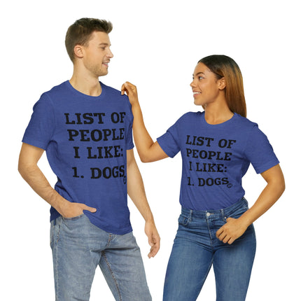 List of People I Like Unisex Short Sleeve Tee