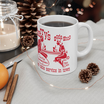 Retro Cherry's Soda Shop Ceramic Mug